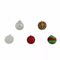 Flash Sale 🛒 Assorted Red, Green & White Plastic Round Ornaments by Ashland® 👏 -Ashland Sale Store 10672885 3
