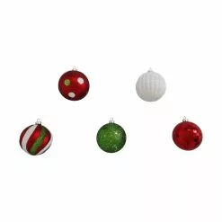 Flash Sale 🛒 Assorted Red, Green & White Plastic Round Ornaments by Ashland® 👏 -Ashland Sale Store 10672885 4