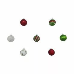 Flash Sale 🛒 Assorted Red, Green & White Plastic Round Ornaments by Ashland® 👏 -Ashland Sale Store 10672885 5