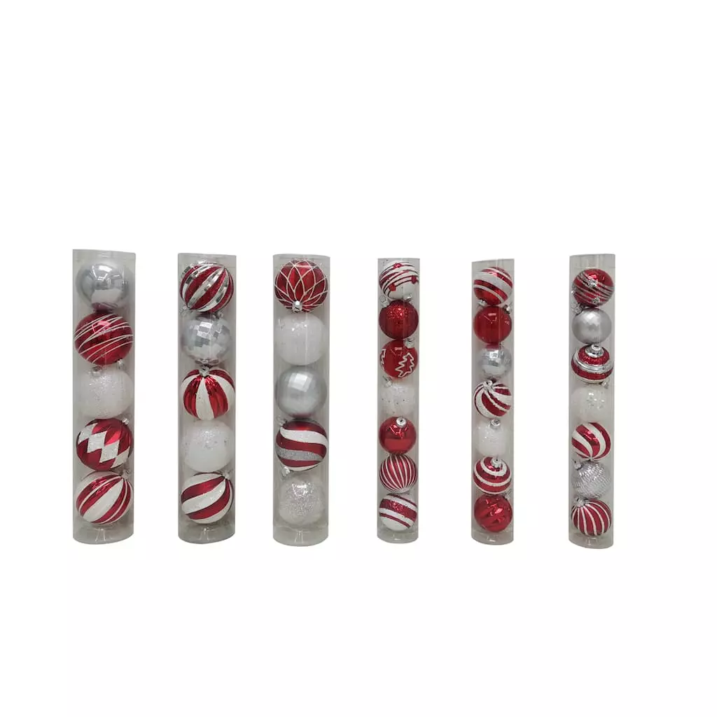 Best deal 👍 Assorted Red & White Plastic Round Ornaments by Ashland® ⭐ 3 Best deal 👍 Assorted Red & White Plastic Round Ornaments by Ashland® ⭐