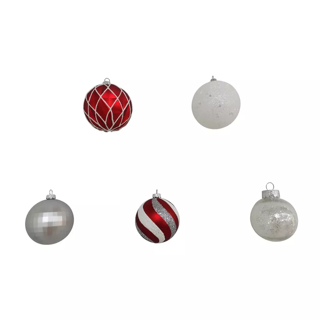 Best deal 👍 Assorted Red & White Plastic Round Ornaments by Ashland® ⭐ 6 Best deal 👍 Assorted Red & White Plastic Round Ornaments by Ashland® ⭐ - Image 4