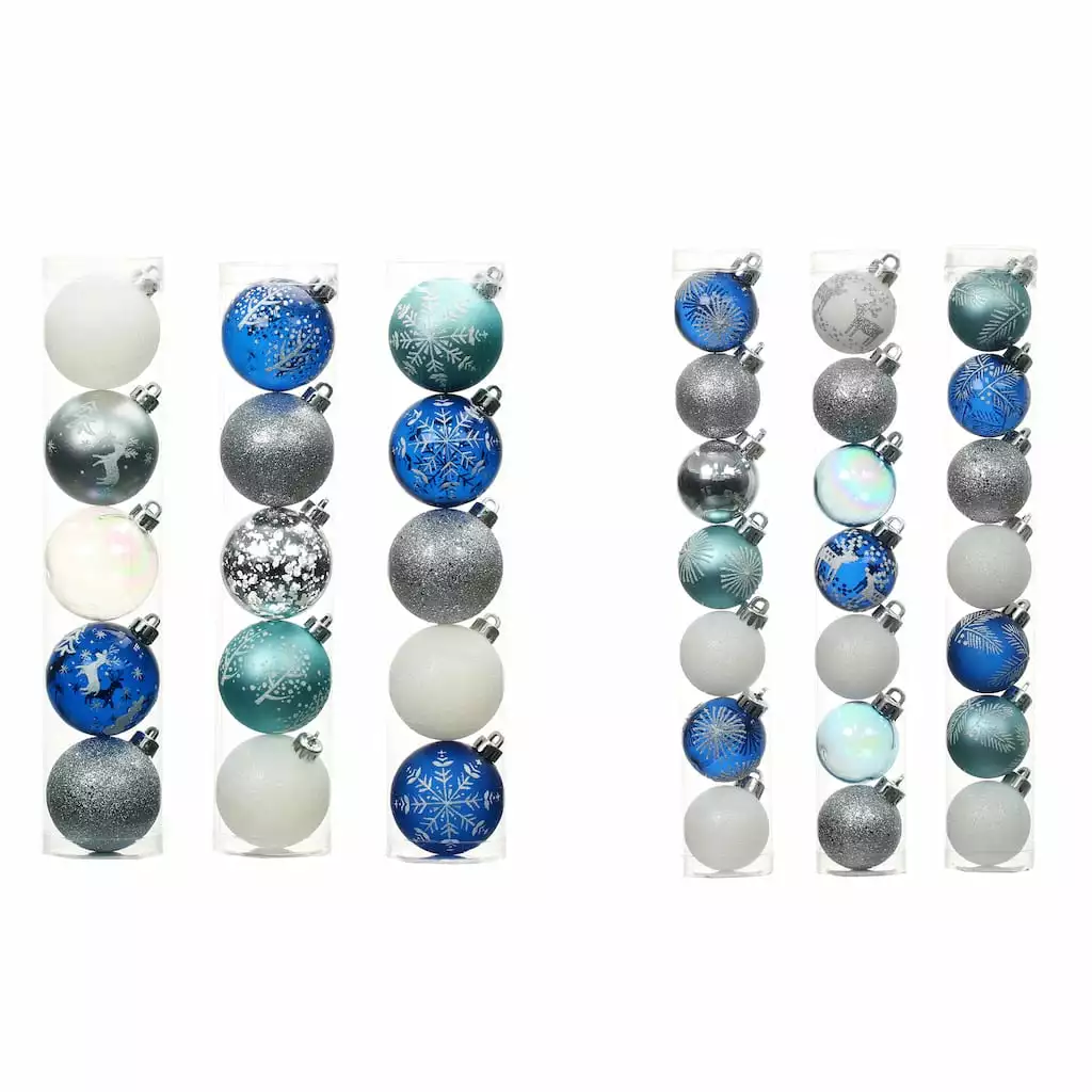 Discount ๐ Assorted Silver & Blue Ornament Tube by Ashland® ๐ 3 Discount ๐ Assorted Silver & Blue Ornament Tube by Ashland® ๐