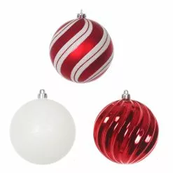 Budget 🎉 18ct. 4" Red & White Shatterproof Ball Ornaments by Ashland® 🛒 -Ashland Sale Store 10672895 2