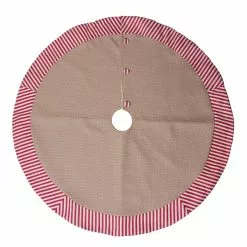 Outlet 😍 48" Burlap Tree Skirt with Red & White Stripes by Ashland® ✨