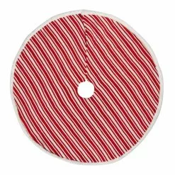 Cheap ⌛ 30" Red & White Stripe Tree Skirt by Ashland® ⭐
