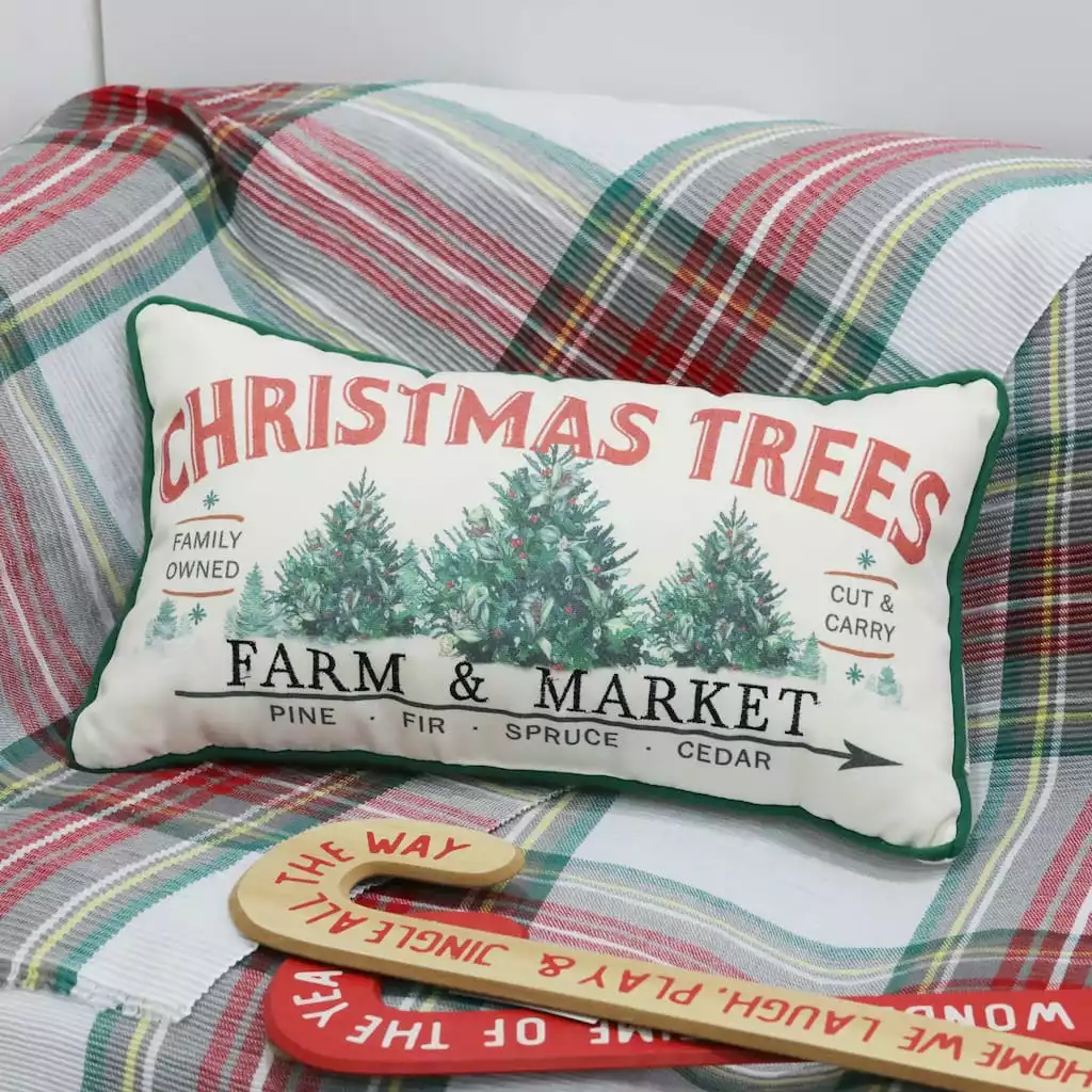 Hot Sale ✔️ Christmas Trees Farm & Market Pillow by Ashland® ❤️ 4 Hot Sale ✔️ Christmas Trees Farm & Market Pillow by Ashland® ❤️ - Image 2