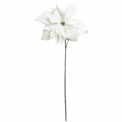 Outlet 🎁 White Velvet Poinsettia Stem by Ashland® 🧨