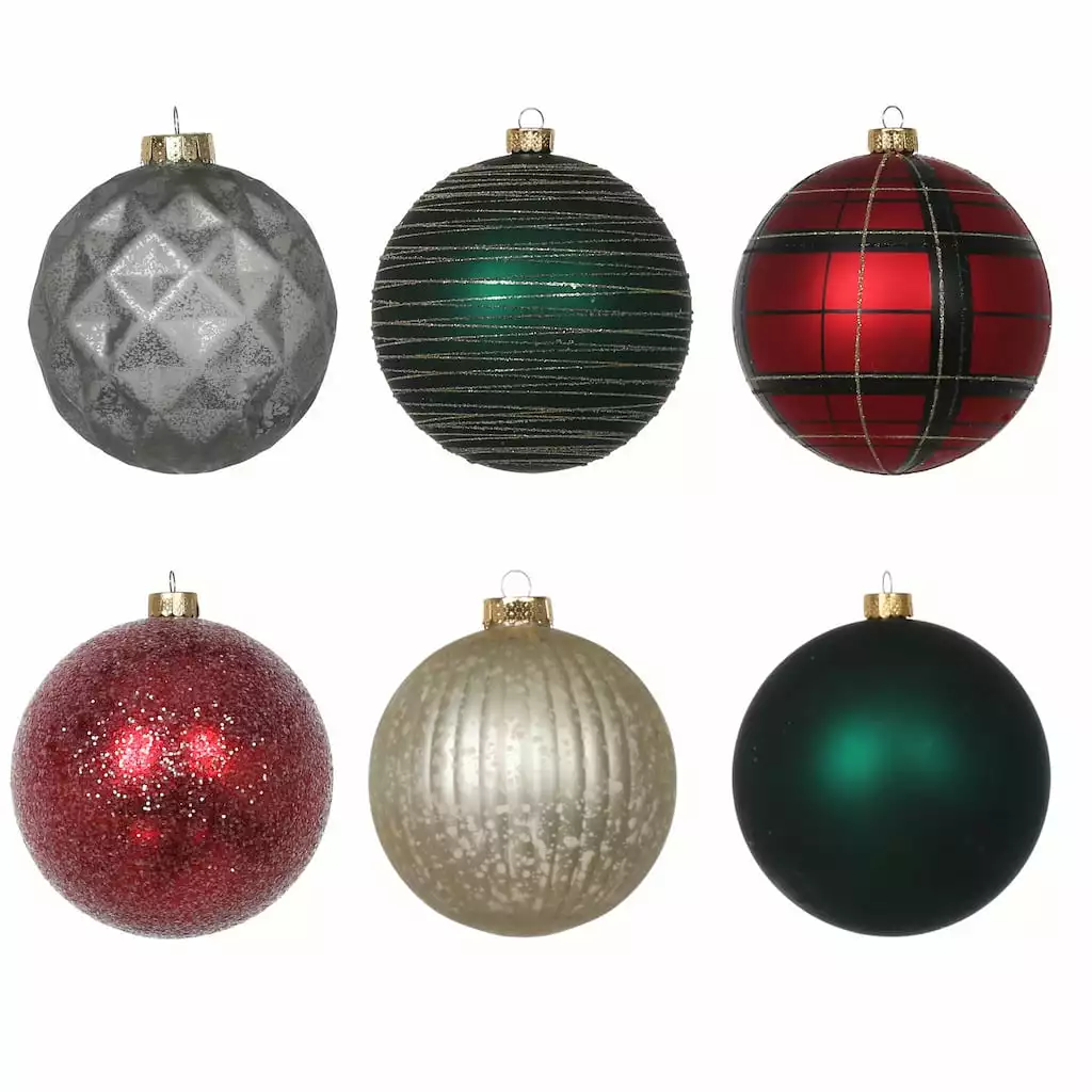 Wholesale 😀 Assorted 6ct. 4.5" Farmhouse Ball Ornament Set by Ashland® 🤩 5 Wholesale 😀 Assorted 6ct. 4.5" Farmhouse Ball Ornament Set by Ashland® 🤩 - Image 3