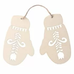 Brand new 🎁 4" DIY Unfinished Wood Mittens Ornament by Michaels 👏