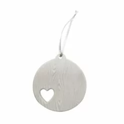 Promo 🎁 4" Unfinished Ceramic Round Heart Ornament by Michaels ❤️