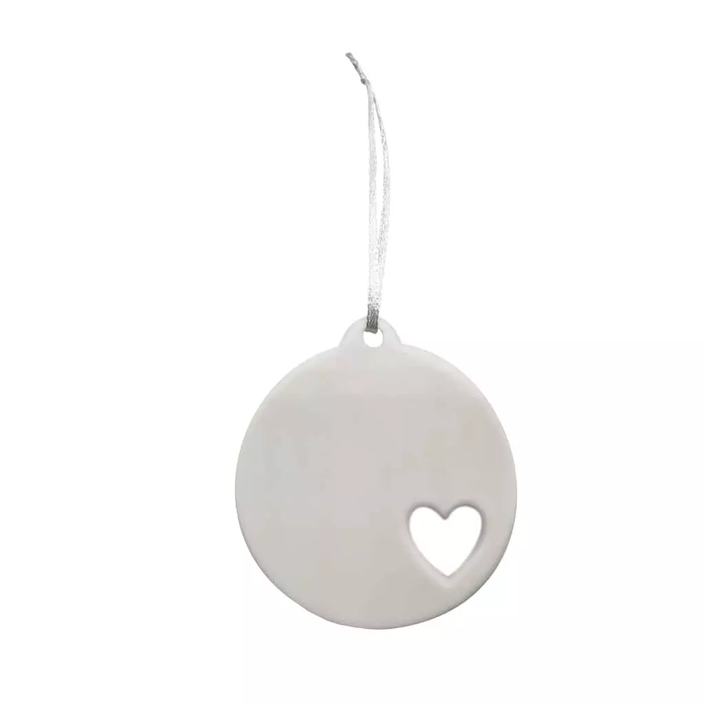 Discount ⌛ 4" DIY Unfinished Ceramic Round Heart Ornament by Michaels ✨ 4 Discount ⌛ 4" DIY Unfinished Ceramic Round Heart Ornament by Michaels ✨ - Image 2
