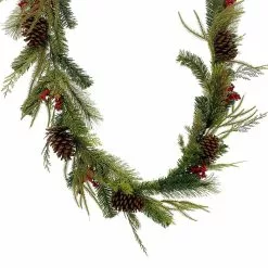 Wholesale ✔️ 6ft. Mixed Pine & Red Berry Garland by Ashland® 🤩