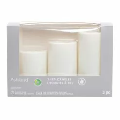 Brand new ✨ 6 Packs: 3 ct. (18 total) White LED Pillar Candles by Ashland® ⌛ -Ashland Sale Store 10674909 6 1