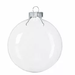 Discount ⌛ Christmas 3ct. 4" Clear Glass Disc Ornaments by Michaels ✔️