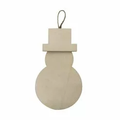 Outlet ✨ 5" Unfinished Wood Snowman Ornament by Michaels ⌛