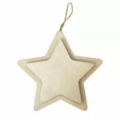 Hot Sale 🧨 4" Unfinished Wood Layered Star Ornament by Michaels 😉