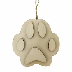 Budget ✨ 4" Unfinished Wood Layered Paw Print Ornament by Michaels 🎁