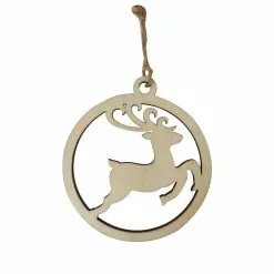 Coupon 😍 4.5" Unfinished Wood Round Deer Ornament by Michaels 🔔