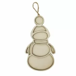 Wholesale 🤩 5" Unfinished Wood Layered Snowman Ornament by Michaels ⌛