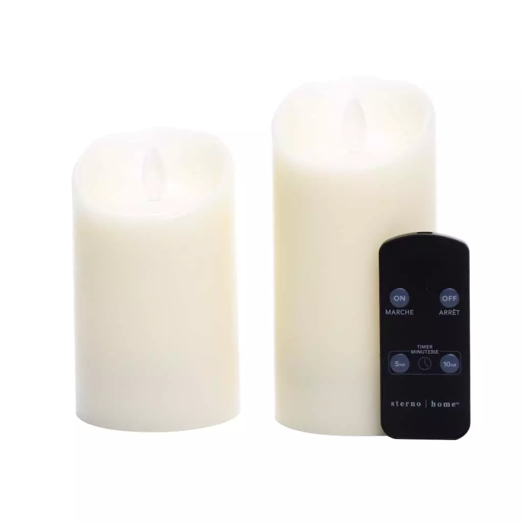Cheap 🎁 Sterno Home™ Cream LED Wax Pillar Candles, 2ct. by Ashland 🛒 3 Cheap 🎁 Sterno Home™ Cream LED Wax Pillar Candles, 2ct. by Ashland 🛒