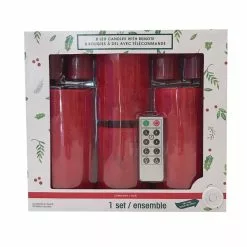 Best Pirce 👍 Mottled Red LED Pillar Candle Set by Ashland® ⭐ -Ashland Sale Store 10675805 3