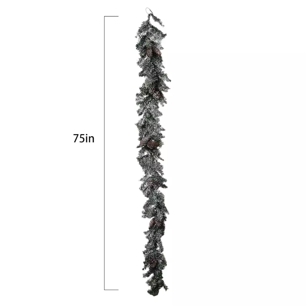 Deals 👏 6ft. Snowy Taos Pine Garland by Ashland® 😍 5 Deals 👏 6ft. Snowy Taos Pine Garland by Ashland® 😍 - Image 3
