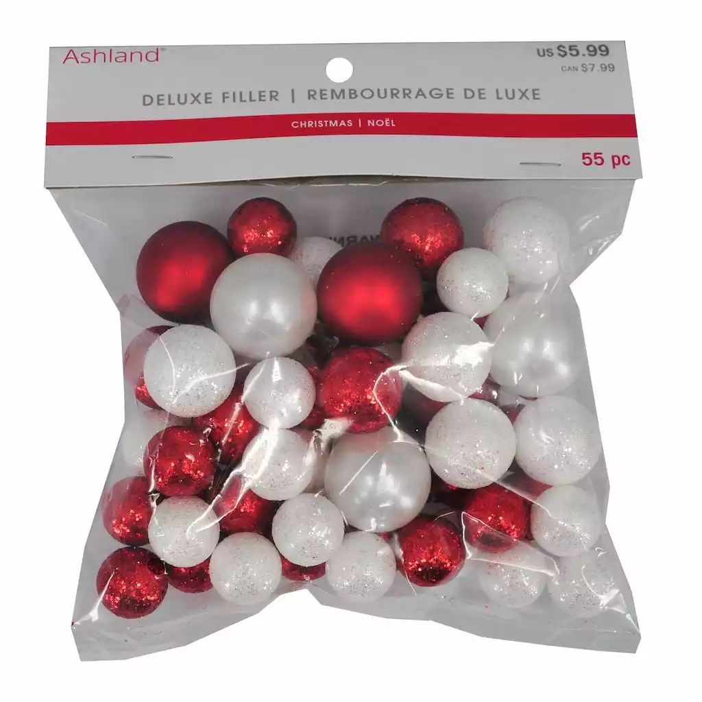 Wholesale ⌛ Glittery Red & White Decorative Ball Filler by Ashland® 👏 4 Wholesale ⌛ Glittery Red & White Decorative Ball Filler by Ashland® 👏 - Image 2