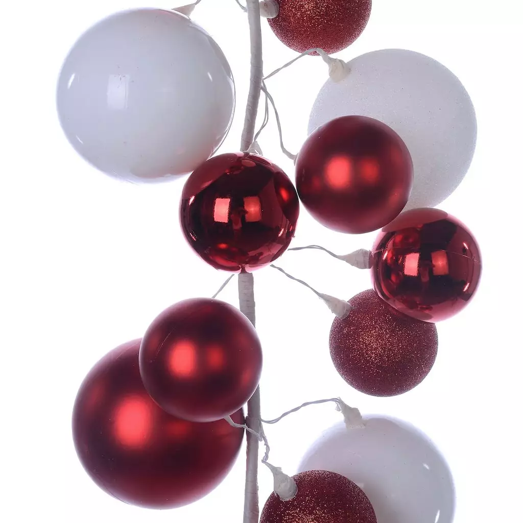 Coupon 🌟 6ft. Red & White Ball Ornament Garland by Ashland® 🤩 3 Coupon 🌟 6ft. Red & White Ball Ornament Garland by Ashland® 🤩