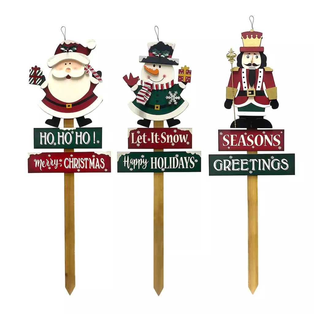 Cheap ❤️ Assorted 36" 🧨 Christmas Character Yard Stake by Ashland® ✨ 3 Cheap ❤️ Assorted 36" 🧨 Christmas Character Yard Stake by Ashland® ✨