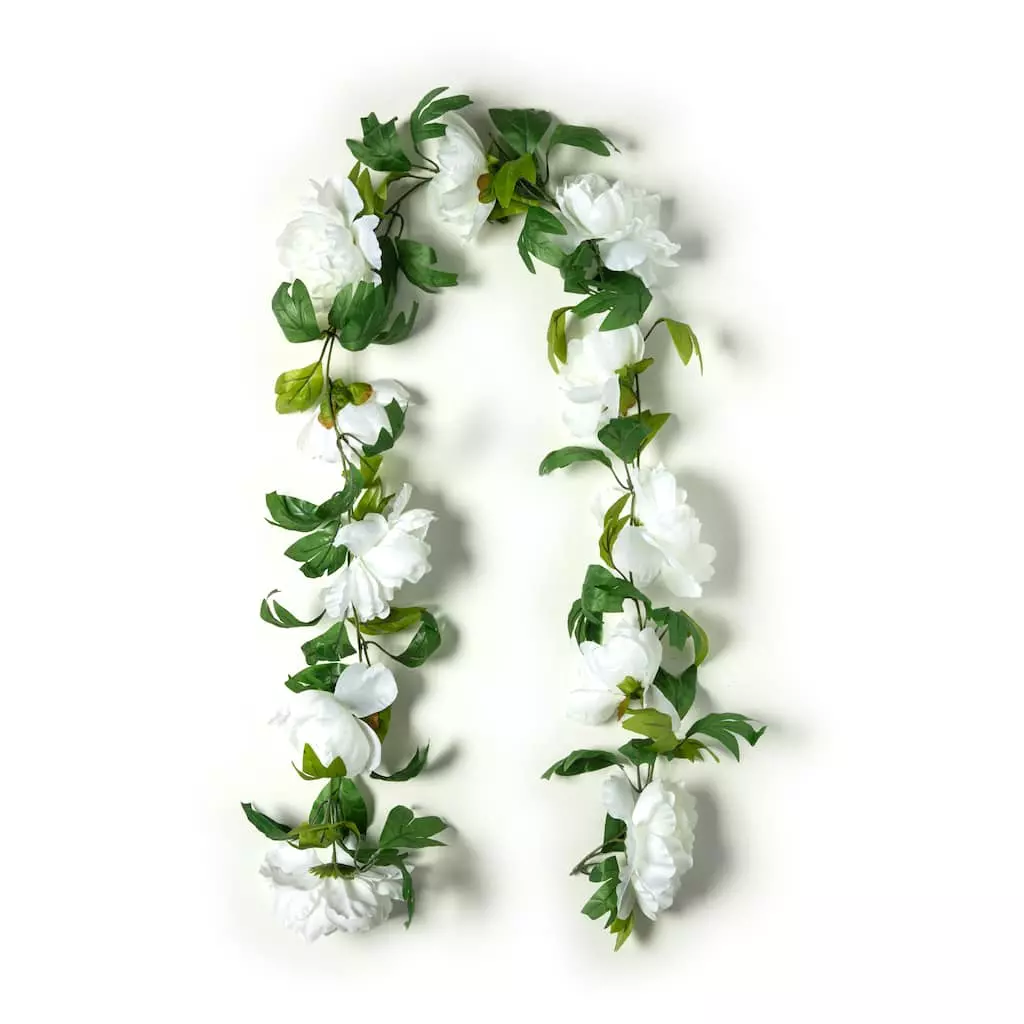 Best Pirce 🔔 6 Pack: 6ft. Cream Peony Garland by Ashland® 🌟 3 Best Pirce 🔔 6 Pack: 6ft. Cream Peony Garland by Ashland® 🌟