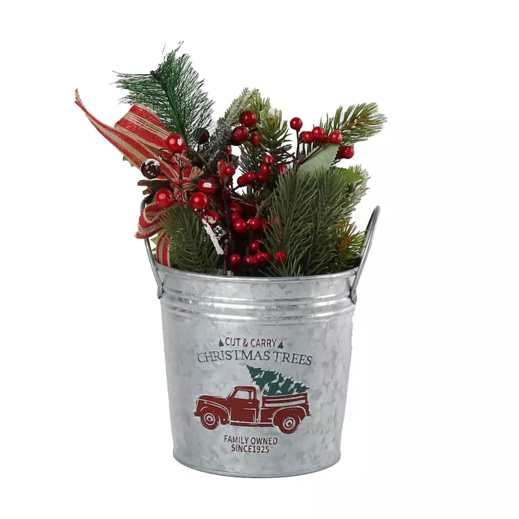 New 🎁 7.6" Holiday Truck Metal Bucket with Handles by Ashland® 👏 4 New 🎁 7.6" Holiday Truck Metal Bucket with Handles by Ashland® 👏 - Image 2