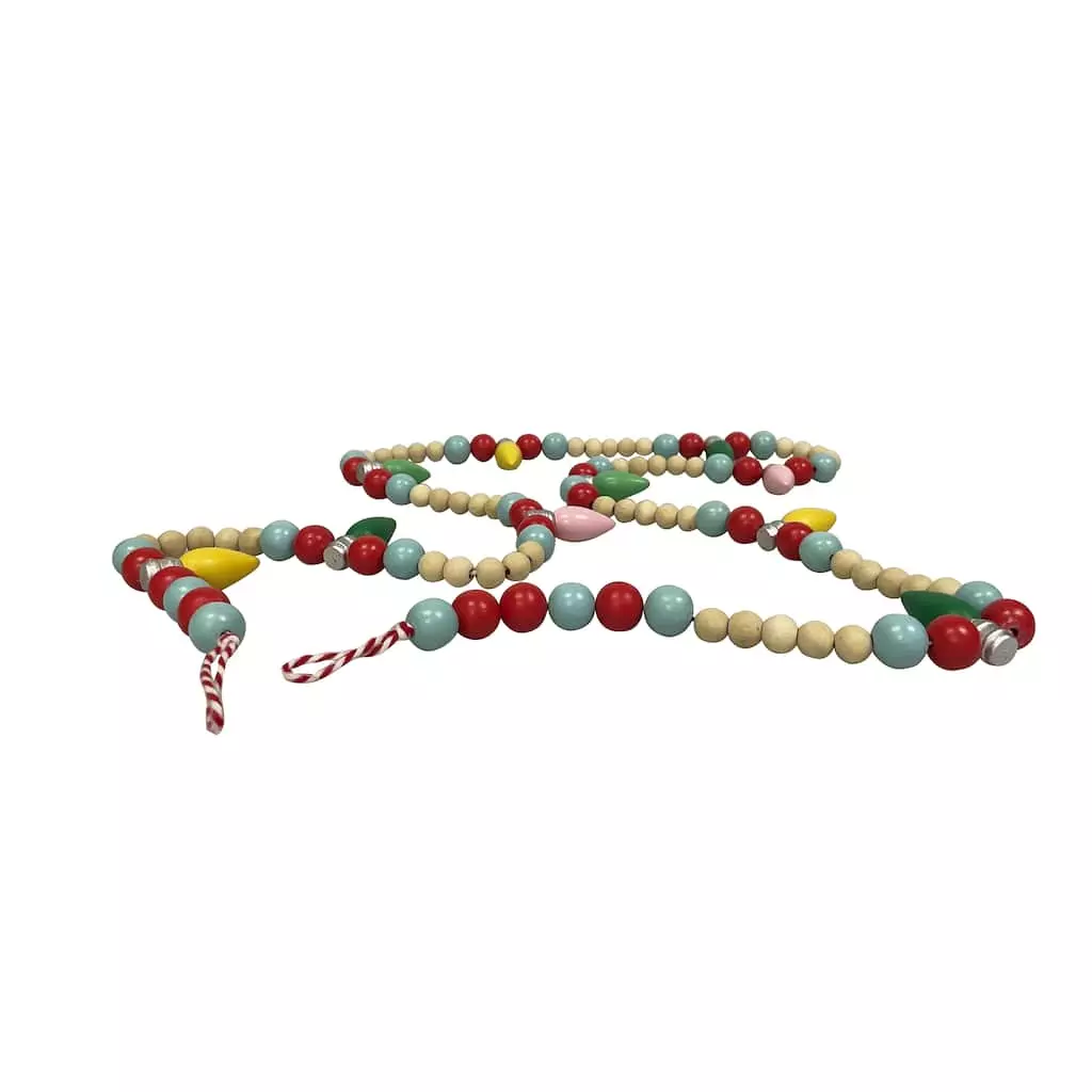 Outlet ❤️ 6ft. Wood Light Bulb & Bead Garland by Ashland® 🔥 4 Outlet ❤️ 6ft. Wood Light Bulb & Bead Garland by Ashland® 🔥 - Image 2