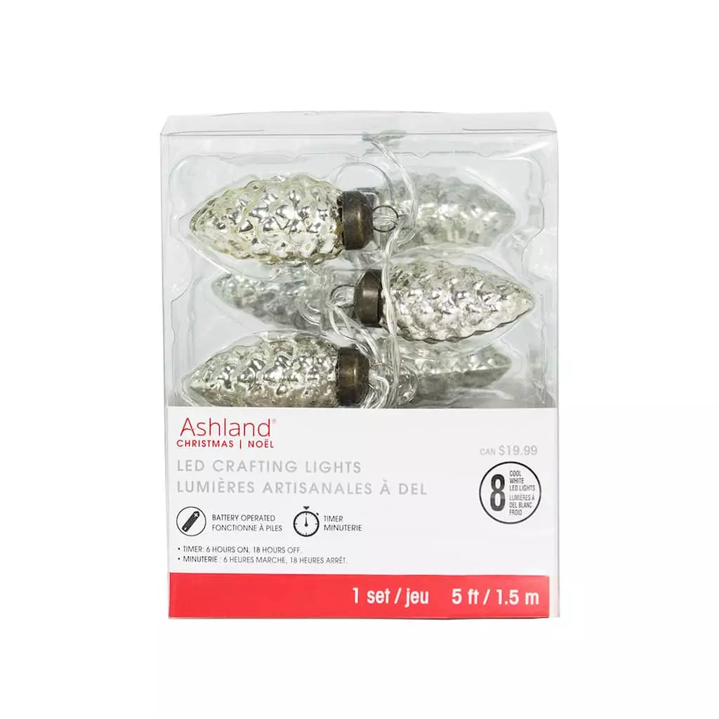 Top 10 🤩 8ct. Cool White Mercury Pinecone LED Crafting Lights by Ashland® ✔️ 3 Top 10 🤩 8ct. Cool White Mercury Pinecone LED Crafting Lights by Ashland® ✔️