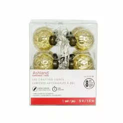 Best Pirce ❤️ 8ct. Gold Mercury Round LED Crafting Lights by Ashland® 🛒