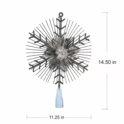 Discount 🤩 14.5" Silver Lighted Tinsel Starburst Tree Topper by Ashland® 🎁 -Ashland Sale Store 10677082 4