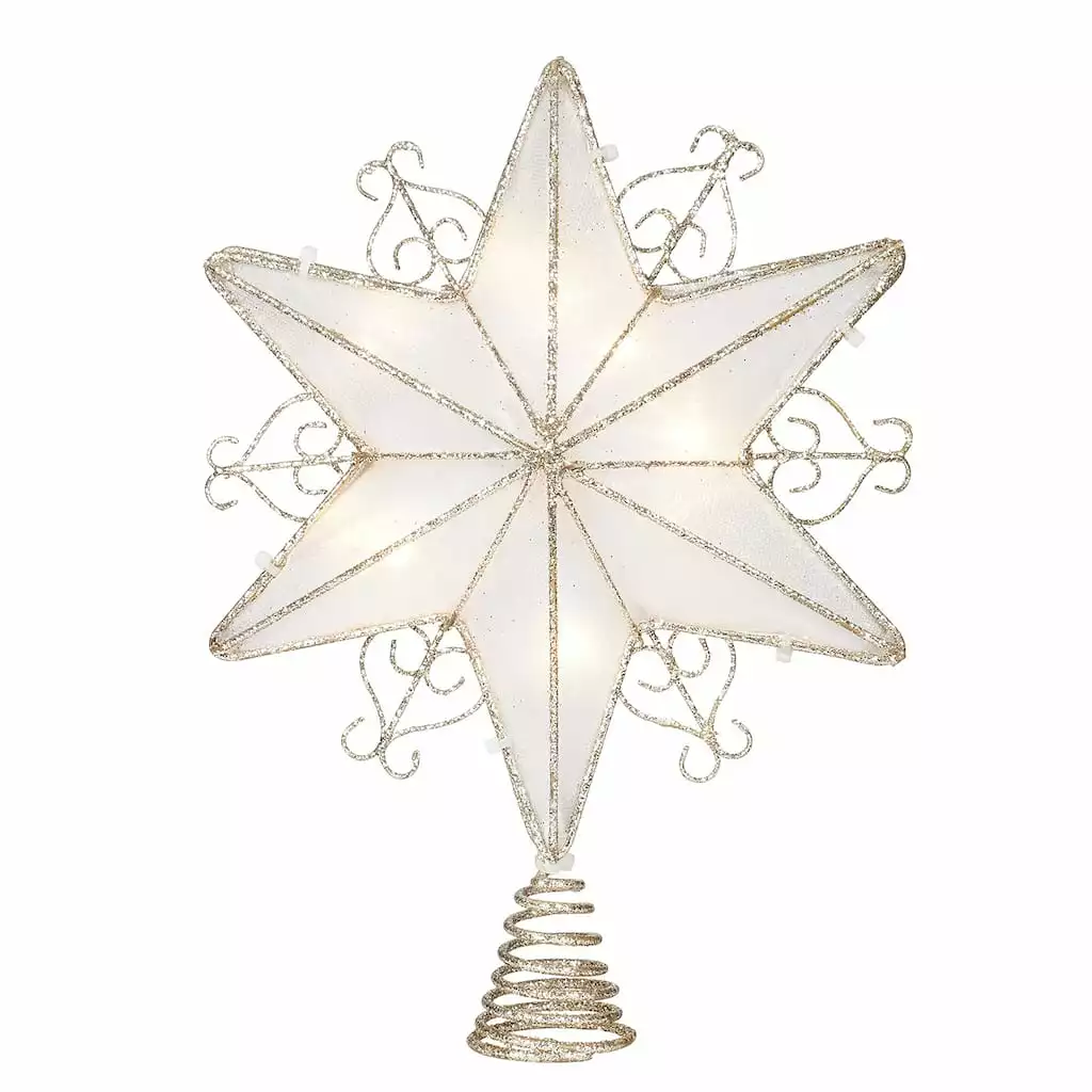Brand new ✨ 9" Glitter Lighted Hexagram Star Tree Topper by Ashland® 👍 3 Brand new ✨ 9" Glitter Lighted Hexagram Star Tree Topper by Ashland® 👍
