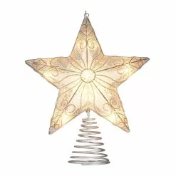 Budget ⌛ 11" Silver Filigree LED Star Tree Topper by Ashland® 👍