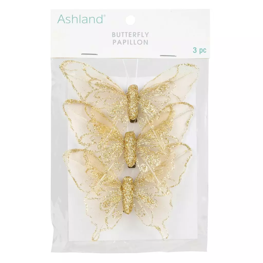 New ⭐ Glitter Butterfly Embellishments by Ashland® 🛒 3 New ⭐ Glitter Butterfly Embellishments by Ashland® 🛒