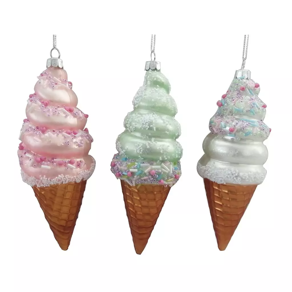 Best Pirce ✔️ Assorted 6.5" Glass Ice Cream Ornament by Ashland® 🎁 Christmas ⌛ 4 Best Pirce ✔️ Assorted 6.5" Glass Ice Cream Ornament by Ashland® 🎁 Christmas ⌛ - Image 2