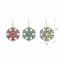Outlet ⭐ Assorted Wood Snowflake Ornament by Ashland® 😀 -Ashland Sale Store 10697717 3