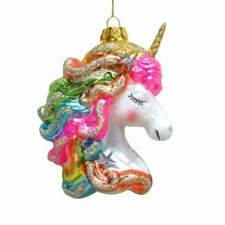 New 🔥 Glass Unicorn Head Ornament by Ashland® 😀 -Ashland Sale Store 10697767 2
