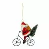 Best Pirce 🔥 4.7'' Santa with Bicycle Glass Christmas Ornament by Ashland® ❤️ -Ashland Sale Store 10697796 1