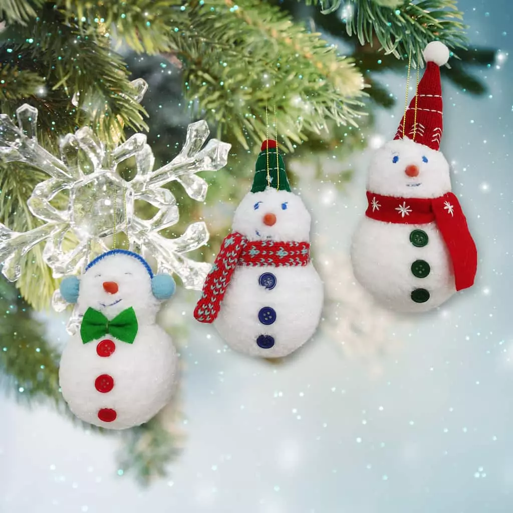 Cheapest 🔥 Assorted Furry Snowman Ornament by Ashland® ❤️ 4 Cheapest 🔥 Assorted Furry Snowman Ornament by Ashland® ❤️ - Image 2