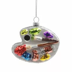 Promo 😍 Multicolor Glass Painter's Palette Ornament by Ashland® 👍