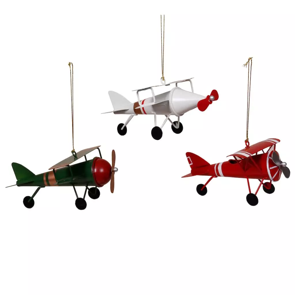Promo ✨ Assorted Metal Airplane Ornament by Ashland® 🌟 3 Promo ✨ Assorted Metal Airplane Ornament by Ashland® 🌟