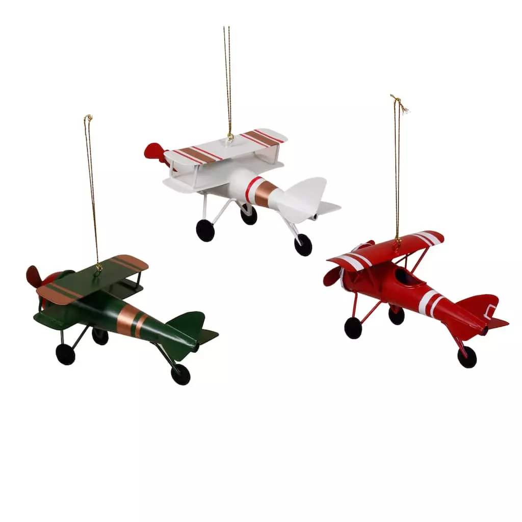 Promo ✨ Assorted Metal Airplane Ornament by Ashland® 🌟 4 Promo ✨ Assorted Metal Airplane Ornament by Ashland® 🌟 - Image 2
