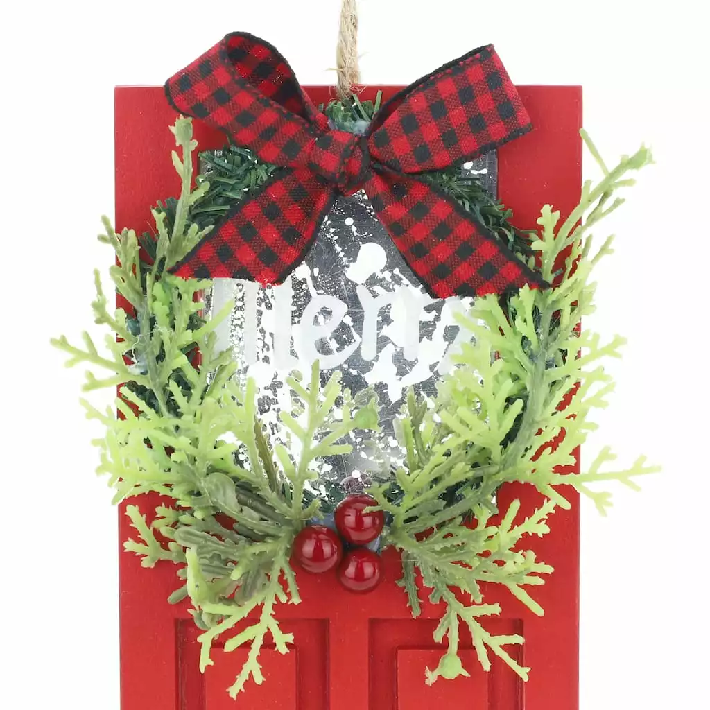 Discount 🎉 Wooden Red Door Ornament by Ashland® 😀 Christmas ✨ 5 Discount 🎉 Wooden Red Door Ornament by Ashland® 😀 Christmas ✨ - Image 3