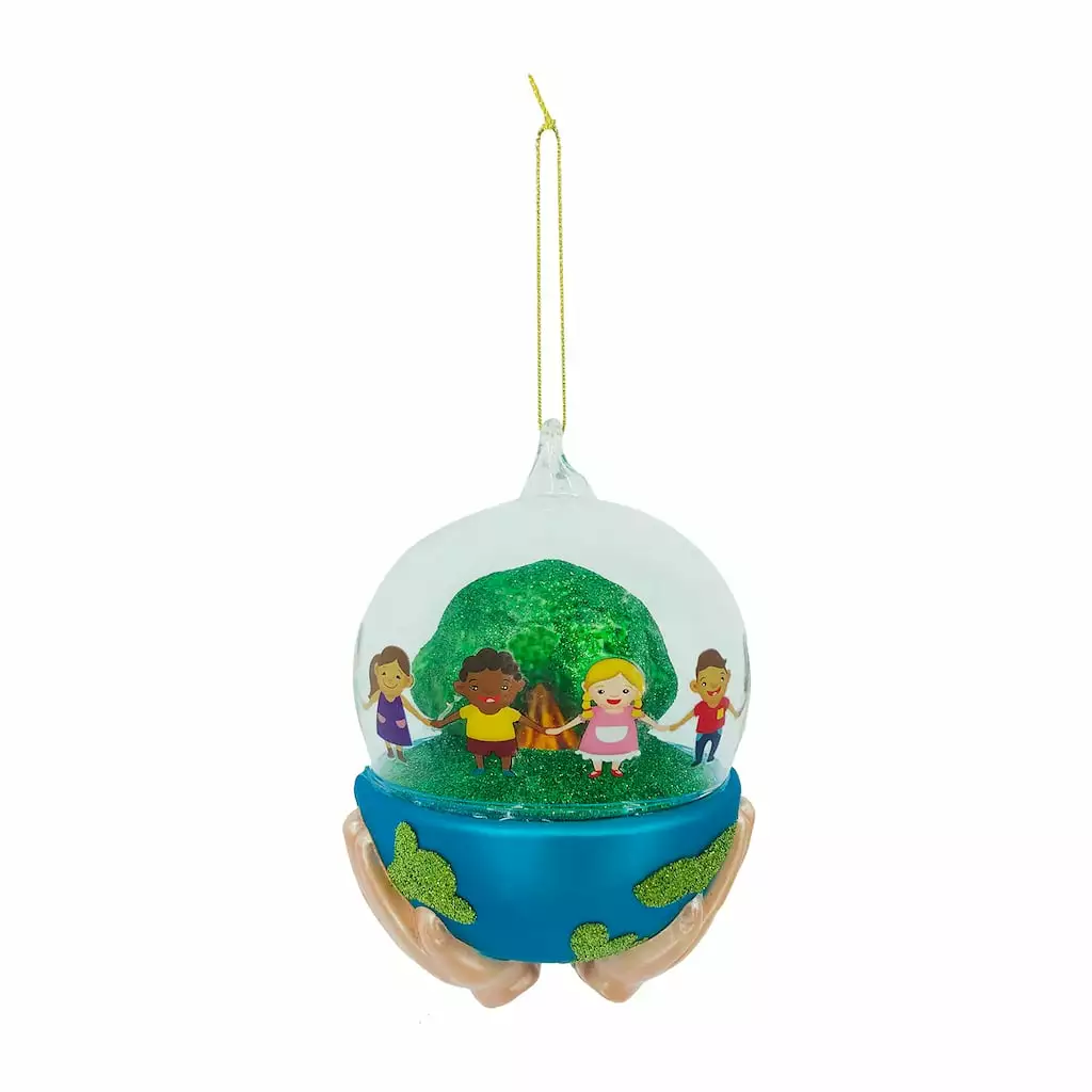 Deals ✔️ Glass Earth Held in Hands Ornament by Ashland® ✨ 3 Deals ✔️ Glass Earth Held in Hands Ornament by Ashland® ✨
