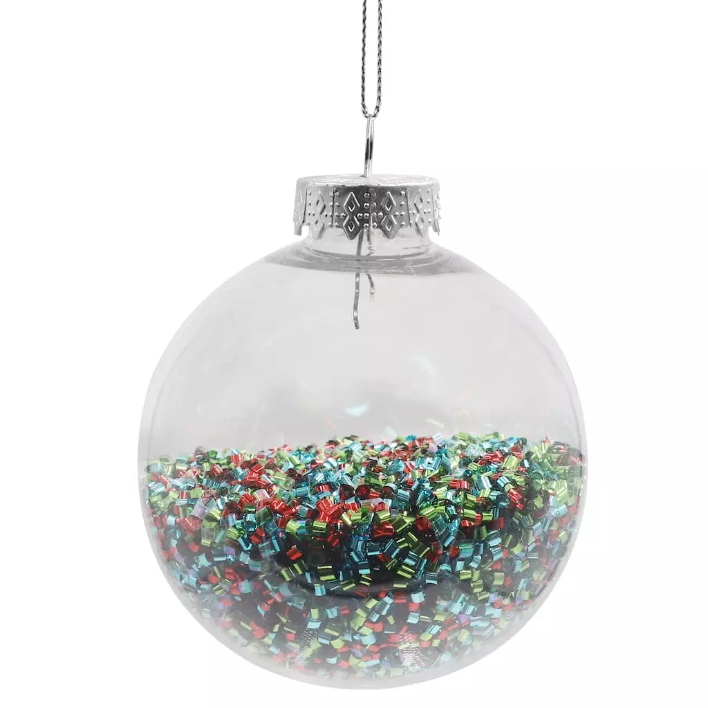 Flash Sale 😀 Clear Glitter Plastic Ball Ornament by Ashland® ❄ Christmas 🎁 3 Flash Sale 😀 Clear Glitter Plastic Ball Ornament by Ashland® ❄ Christmas 🎁