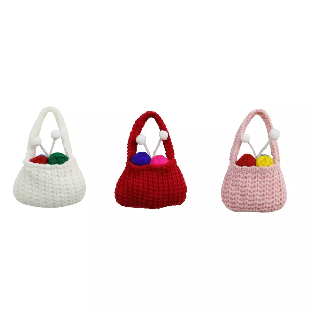 Buy 👍 Assorted Yarn Bag Ornament by Ashland® ✨ 3 Buy 👍 Assorted Yarn Bag Ornament by Ashland® ✨
